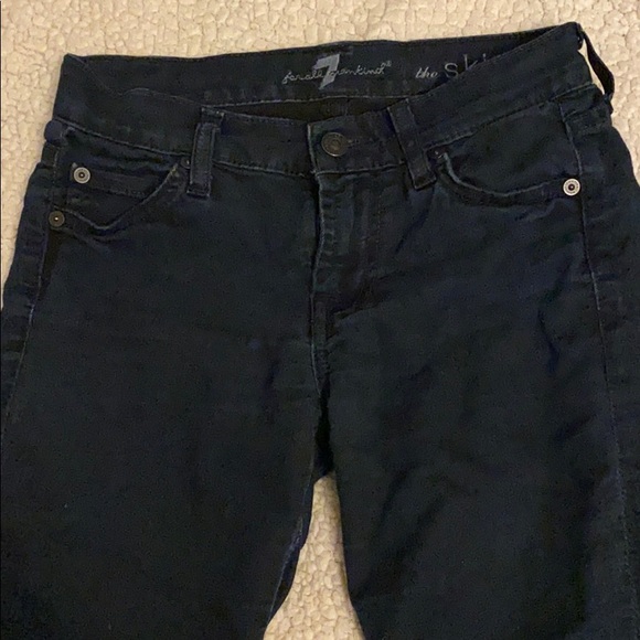 7 for all mankind dark wash skinny jeans - Picture 5 of 7
